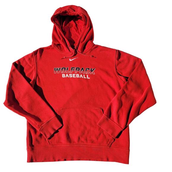 Nike Team Center Swoosh NC State Wolfpack baseball hoodie Y2k - Picture 1 of 8